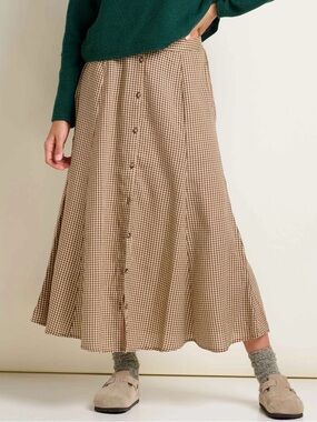 Manzana Paneled Midi Skirt - Partridge Gingham